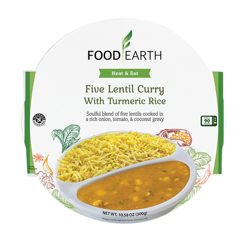 Five Lentil Curry with Turmeric Rice