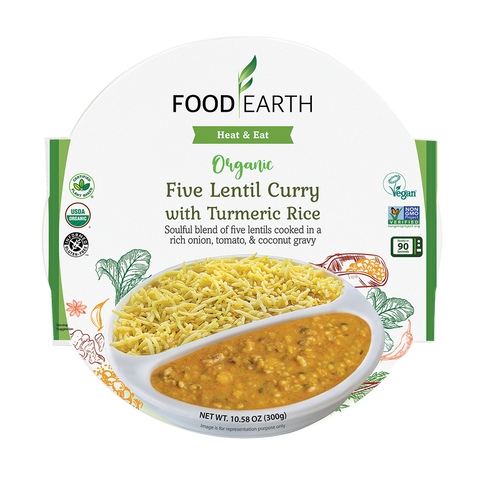Five Lentil Curry with Turmeric Rice